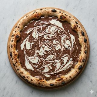 Pizza con Nutella e ricotta dolce