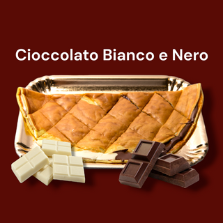 Crêpe con cioccolato bianco e nero