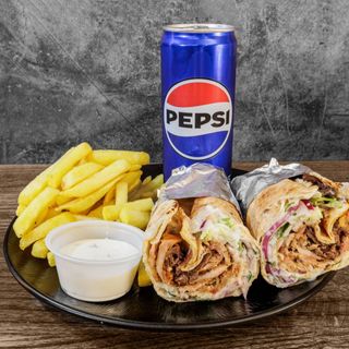 Menú Kebab Solo Carne Con Patatas Y Bebida