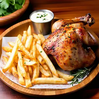 Chicken And Chips With Small Soda