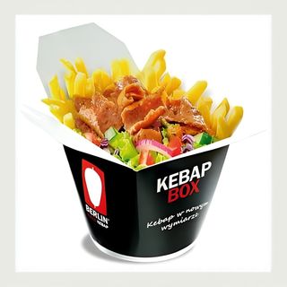 Kebab box (samo mięso z frytkami) Mega