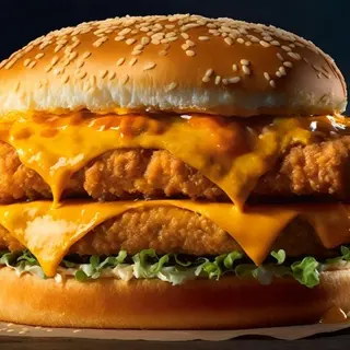 Hamburguesa Doble De Pollo