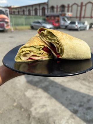 Macha &amp;Berries pancake