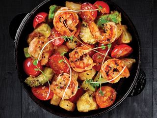 Креветки з чері та авокадо (300g)