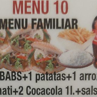 Menú 10 Familiar