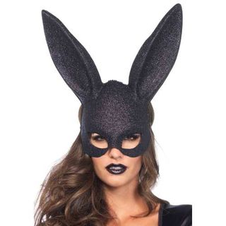 Rabbit Mask Black Glitter