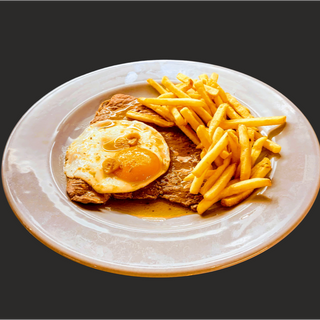 Alheira Frita com Ovo Estrelado