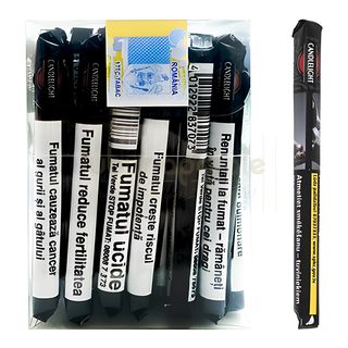 TIGARI DE FOI CANDLELIGHT BLACK FILTER