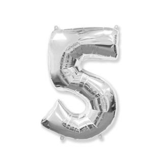 Balon Sur cu heliu cifra 5