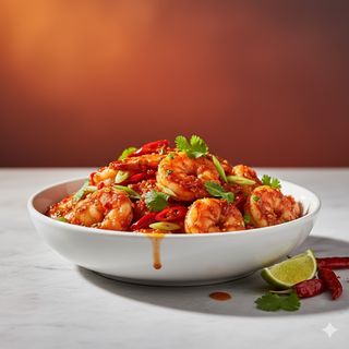 Gamberetti con salsa piccante