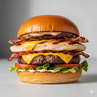 Chicken e beef burger