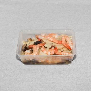 Gamberi con Funghi e Bambù