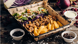 Duże danie z frytkami „Kurlewna Śnieżka łagodna"