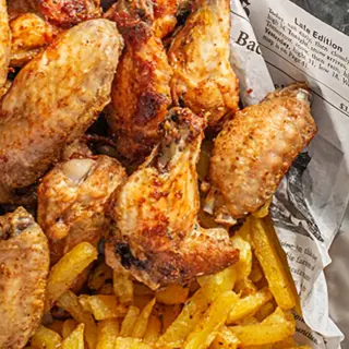 Alitas de pollo con patatas