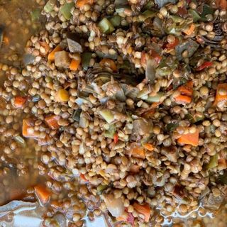Lentejas estofadas con verduras (500g.)