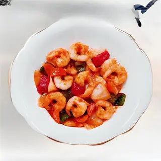 Gambas Con Salsa Picante