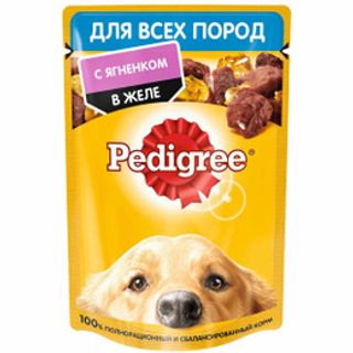 Корм для собак Pedigree Педигри с ягненком в желе пауч 85г  4660085510304