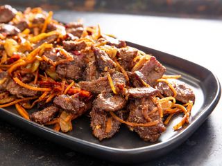 Dry fry beef