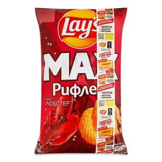 Чипси Lay's Max рифлені зі смаком лобстера (95г)