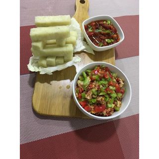 Boiled Yam and Egg Sauce
