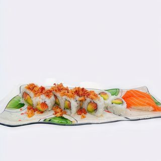 Crunchy salmon + nigiris salmon 2 unds