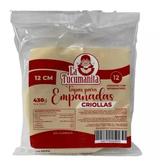 Pack 5ud. Tapas de empanadas criollas La Tucumanita 12 cm (4080)