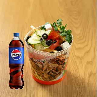 Kebab box duży - zestaw z Pepsi 500ml