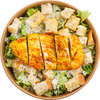 Салата Цезар с пилешко филе