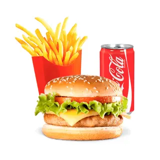 MENU HAMBURGUESA , PATATAS Y LATA