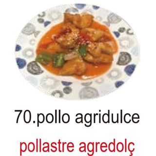70.pollo agridulce