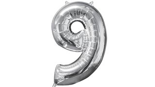 Balon foliowy 92cm srebrny 9