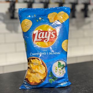 Чіпси Ley's Сметана І Зелень  120г