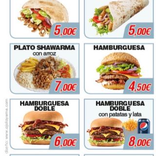 Plato Shawarma Con Arroz