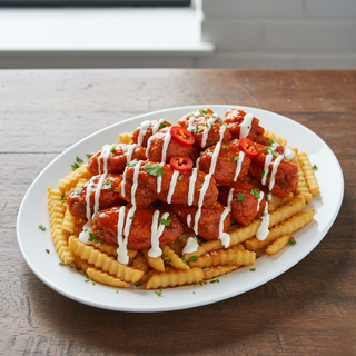 Aripioare de pui picante buffalo cu cartofi prajiti