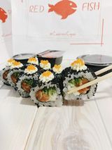 Рол Філадельфія в чорному кунжуті (350 г/8шт)