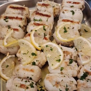 Involtini di pesce spada in crema di agrumi
