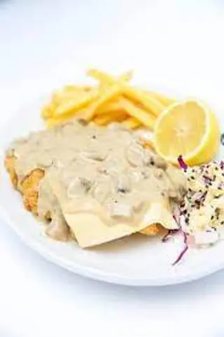 Cheddamelt Schnitzel