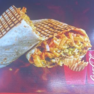 Menú 1 taco kebab +patata+babida Coca-Cola 33cl