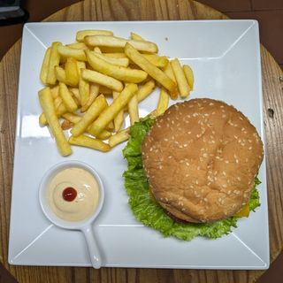 Filé De Frango Hambúrguer Americano.