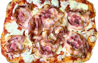 Pinsa pancetta e gorgo