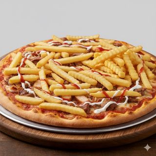 Pizza kebab e patate fritte