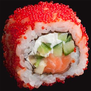 Рол Каліфорнія в ікрі з лососем (265/50/25/10г)