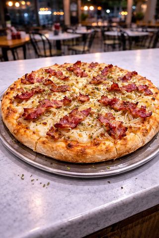Pizza Fugazzetta Bacon (8 Porciones)