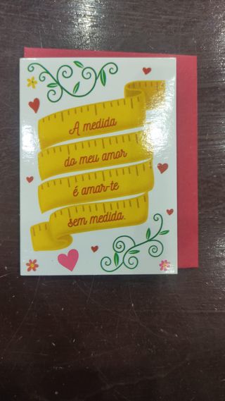 Cartão A medida do meu amor é amar-te sem medida