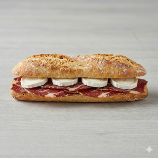 Baguette De Cecina Con Queso De Cabra