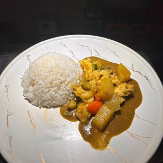 Curry chicken rice