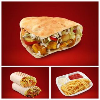 Combo 2 Kebab de pui, pita de pui, 1 cartof pai , sos