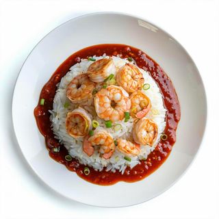 19. Riso salsa shacha con gamberetti