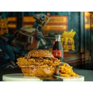 Bossman's Giant Crispy Chicken Burgr Bo$$Combo