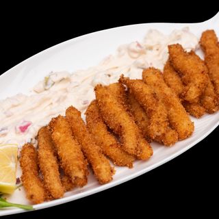 Пикантни калмари в панко със сос Леон (250гр) 